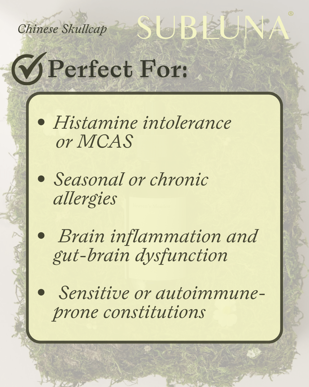 Chinese Skullcap Double Extract for Sensitive Systems - SubLuna