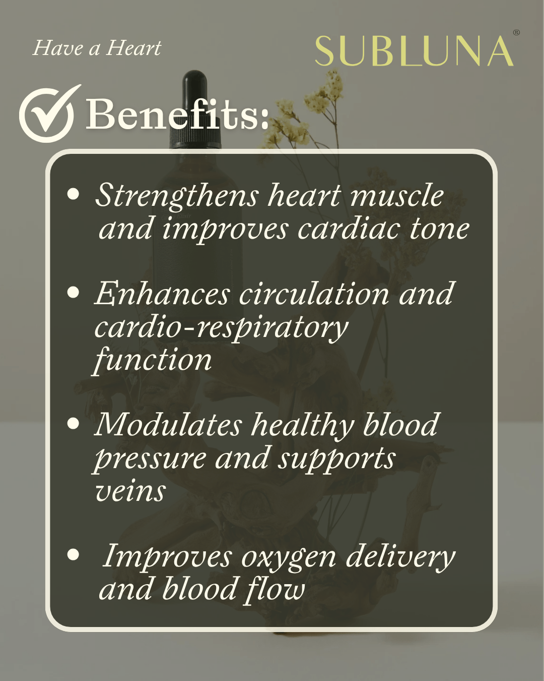 Have a Heart: Cardiovascular Support - SubLuna