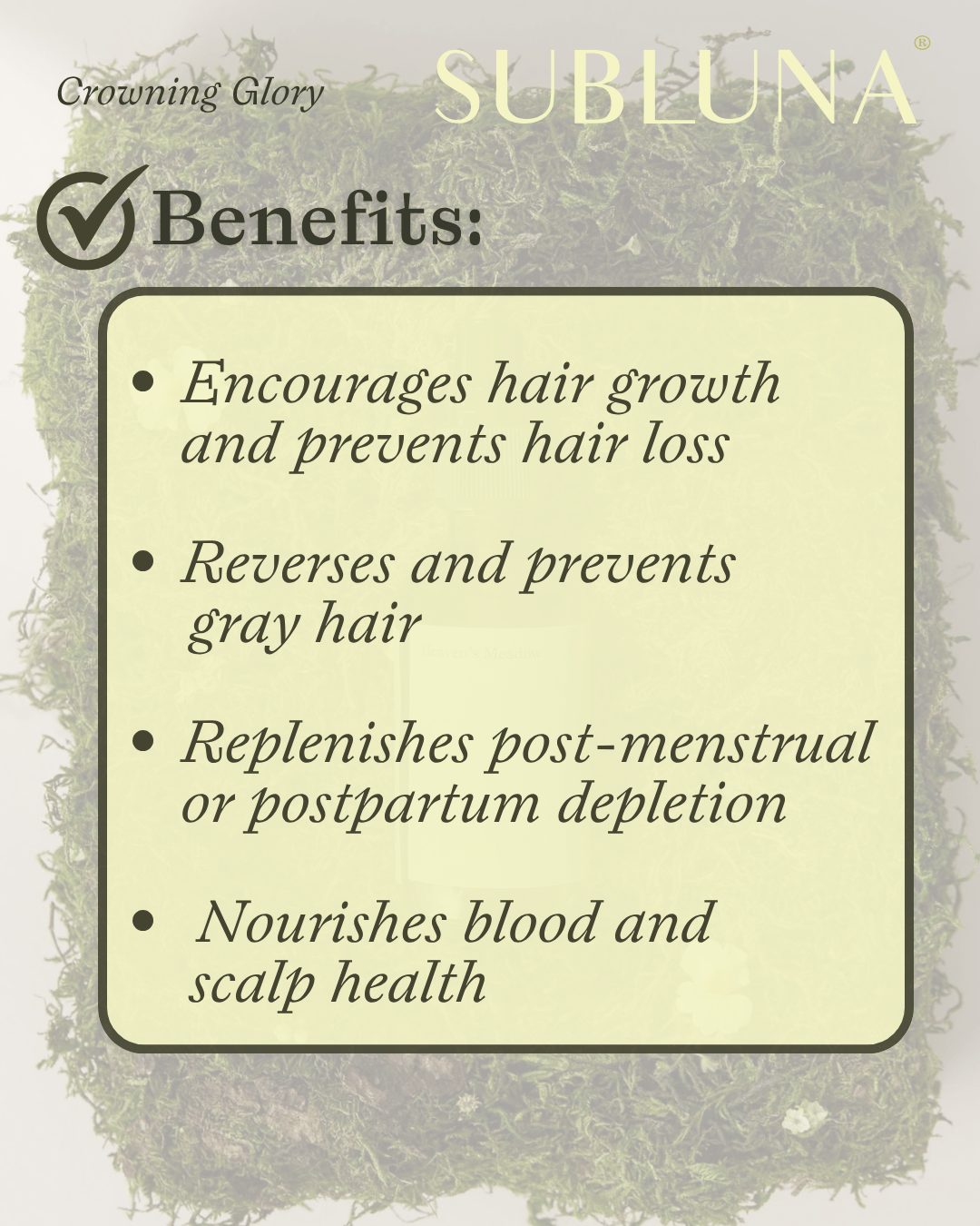 Crowning Glory: Hair + Rejuvenation Tonic - SubLuna