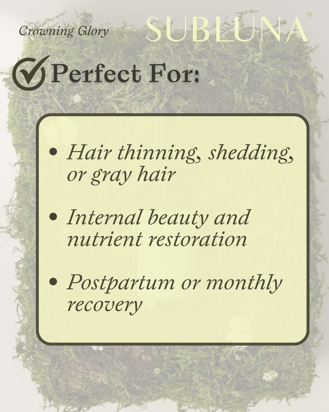 Crowning Glory: Hair + Rejuvenation Tonic - SubLuna