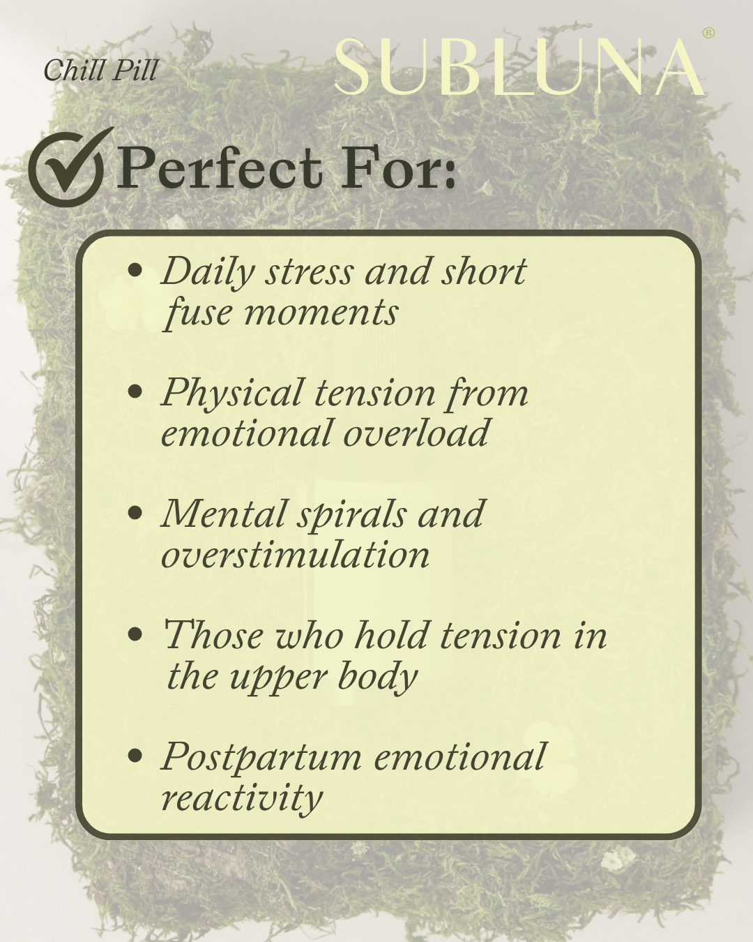 Chill Pill: Anger and Irritation Support - SubLuna