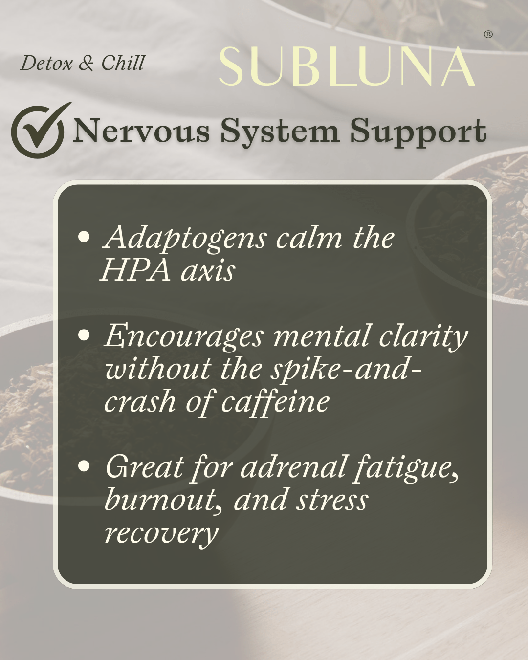 Detox & Chill: Adaptogenic Herbal Coffee - SubLuna