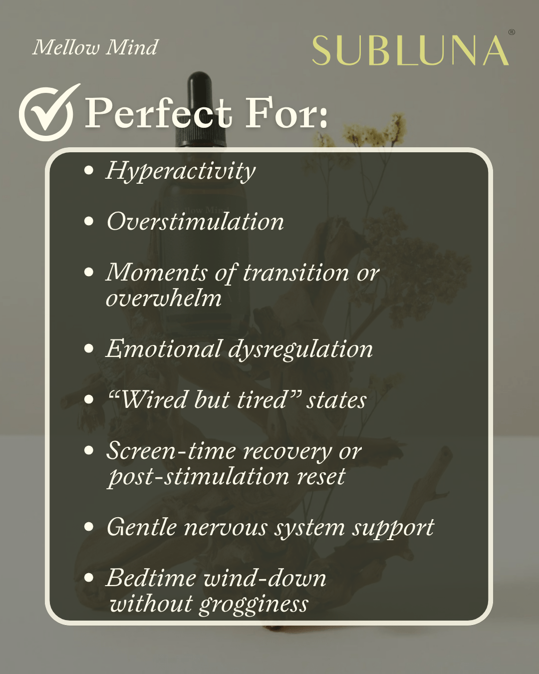 Mellow Mind: Hyperactivity and Calm Support - SubLuna
