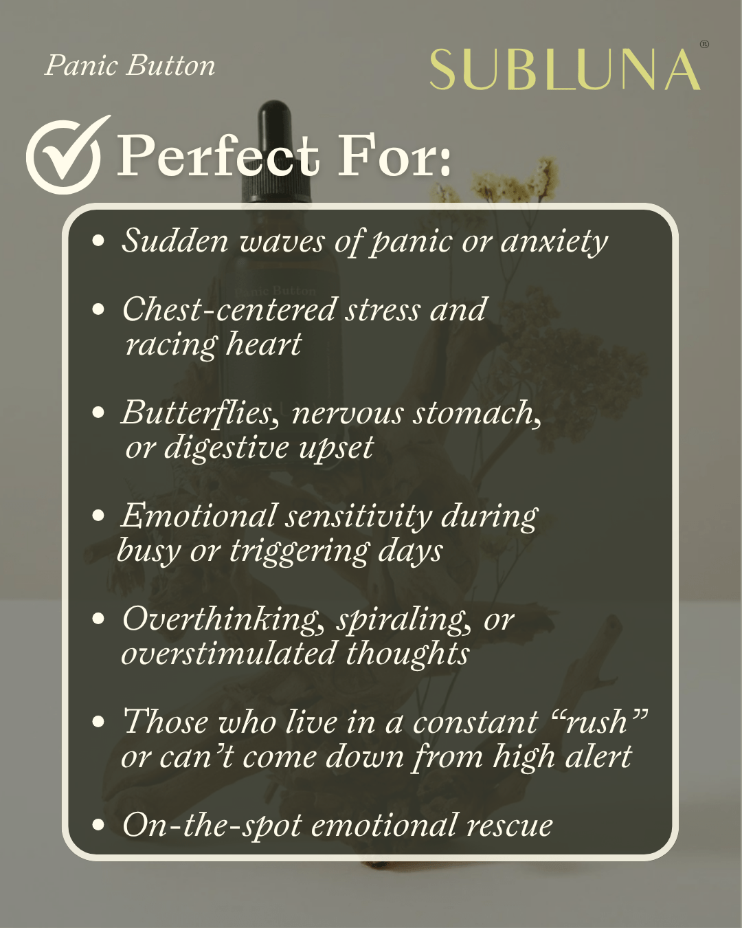 Panic Button: Anxiety and Worry Support - SubLuna