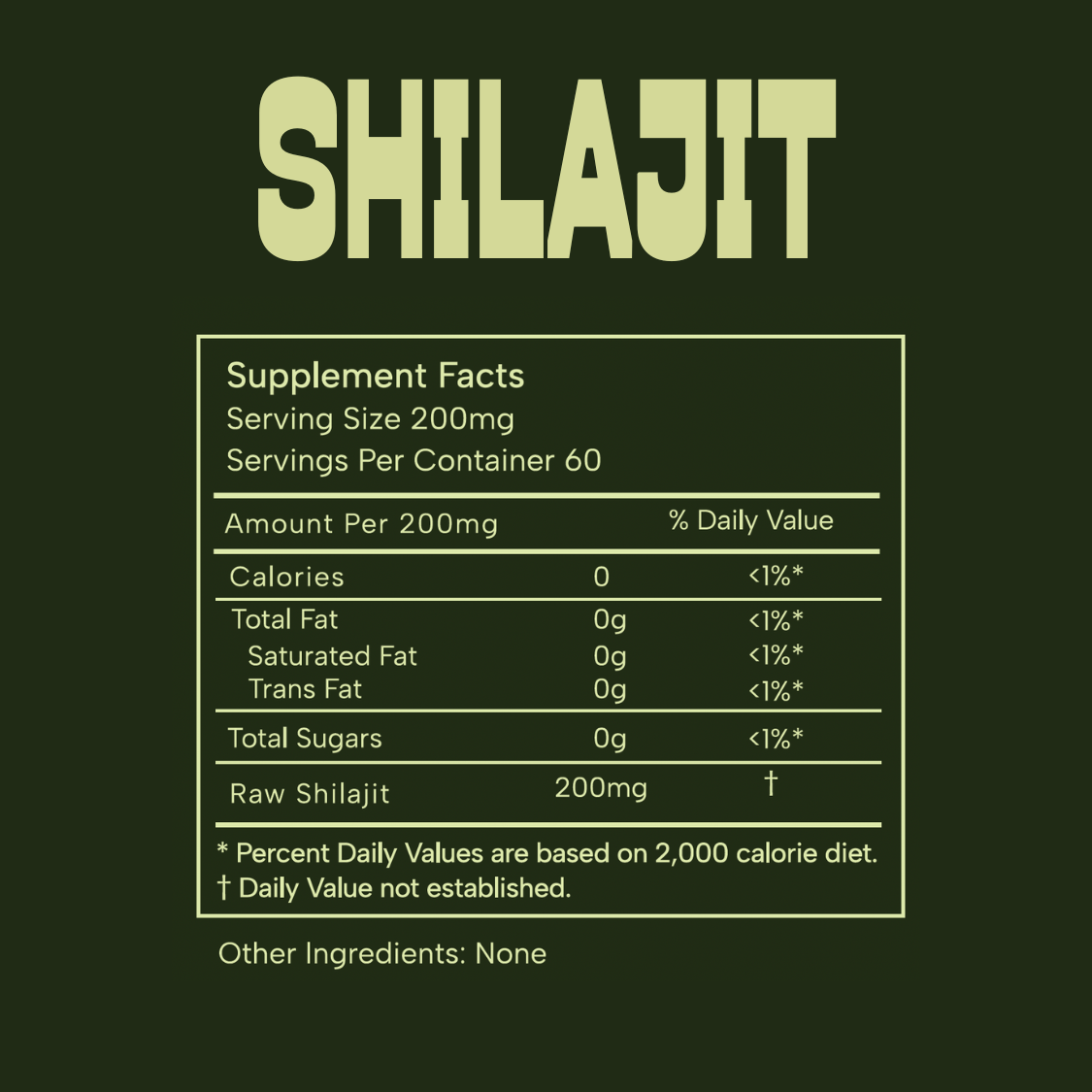 Pure Shilajit Resin Tablets 60ct - SubLuna