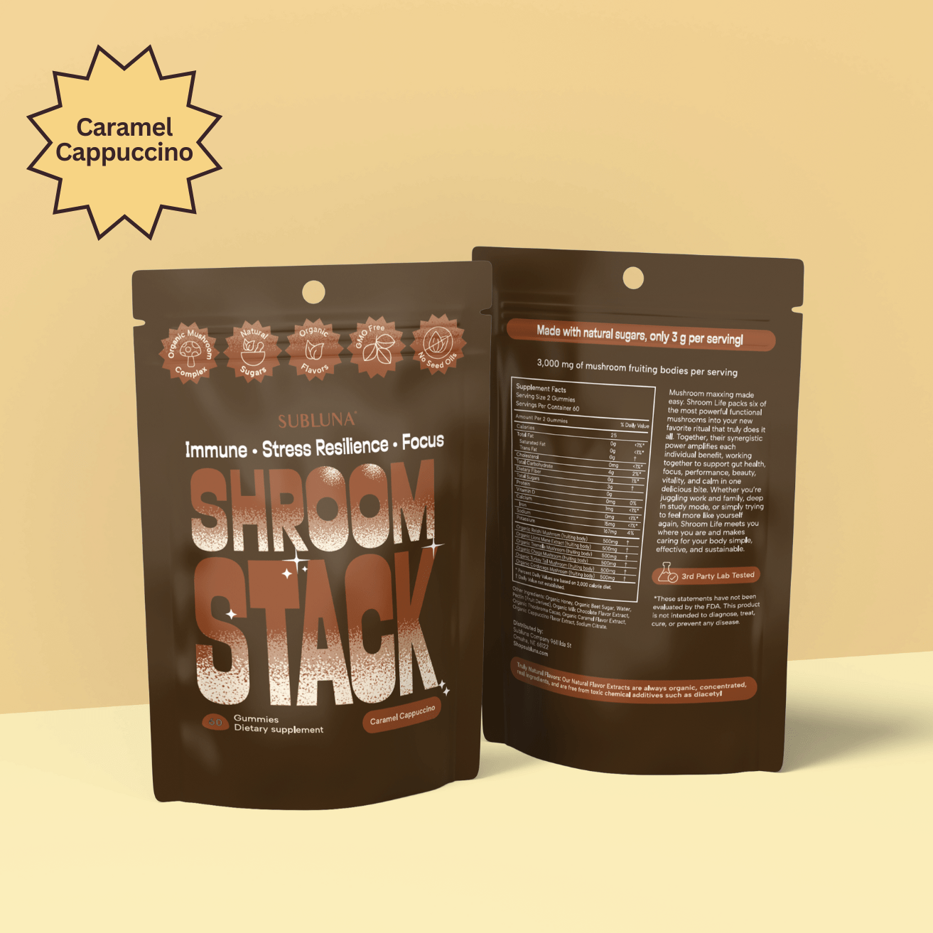 Shroom Stack: Medicinal Mushroom Gummies - SubLuna