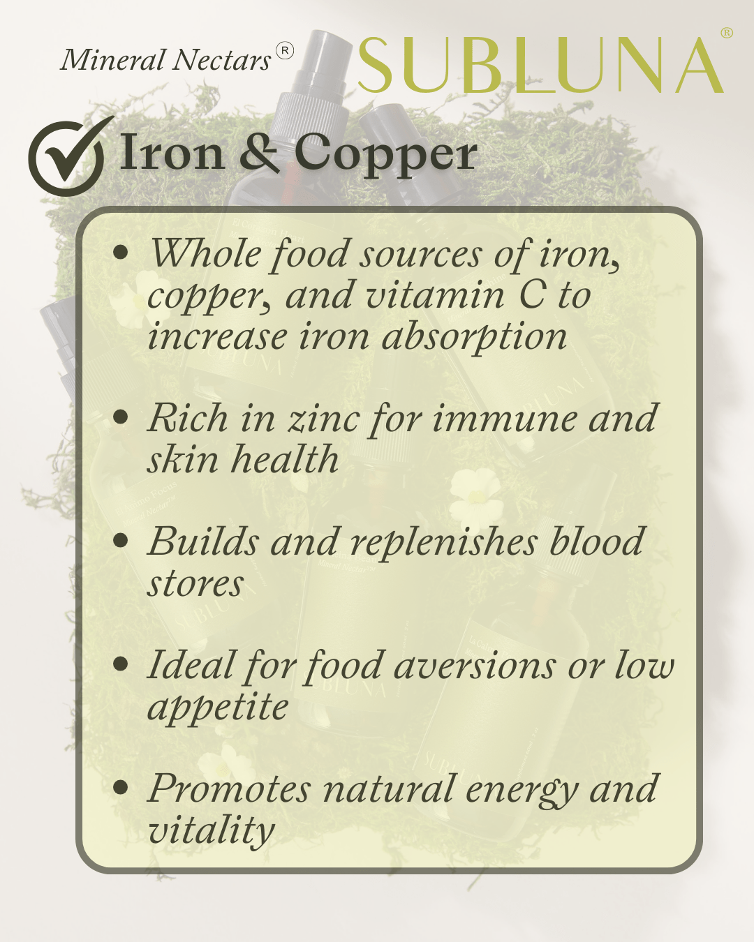 Iron + Copper Mineral Nectar - SubLuna