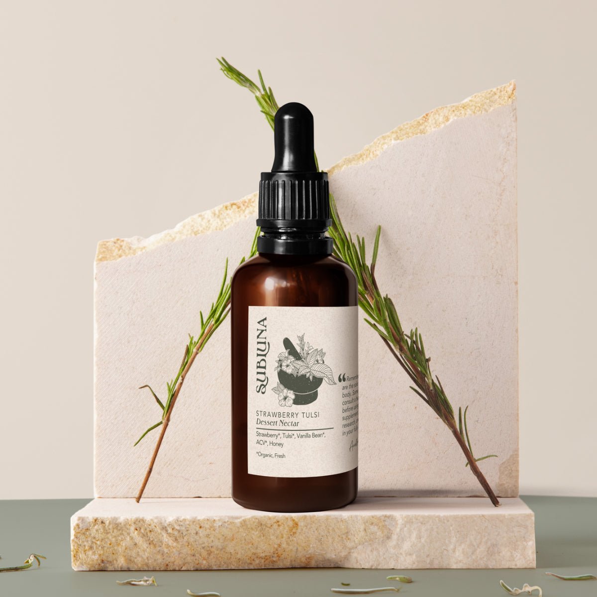 Strawberry Tulsi Mineral Nectar - SubLuna