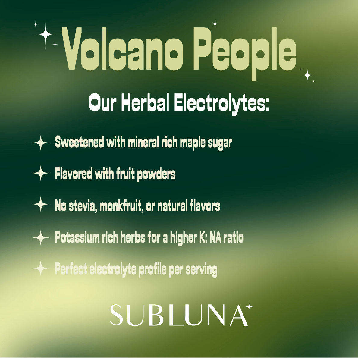Volcano People: Herbal Electrolytes for Natural Energy - SubLuna