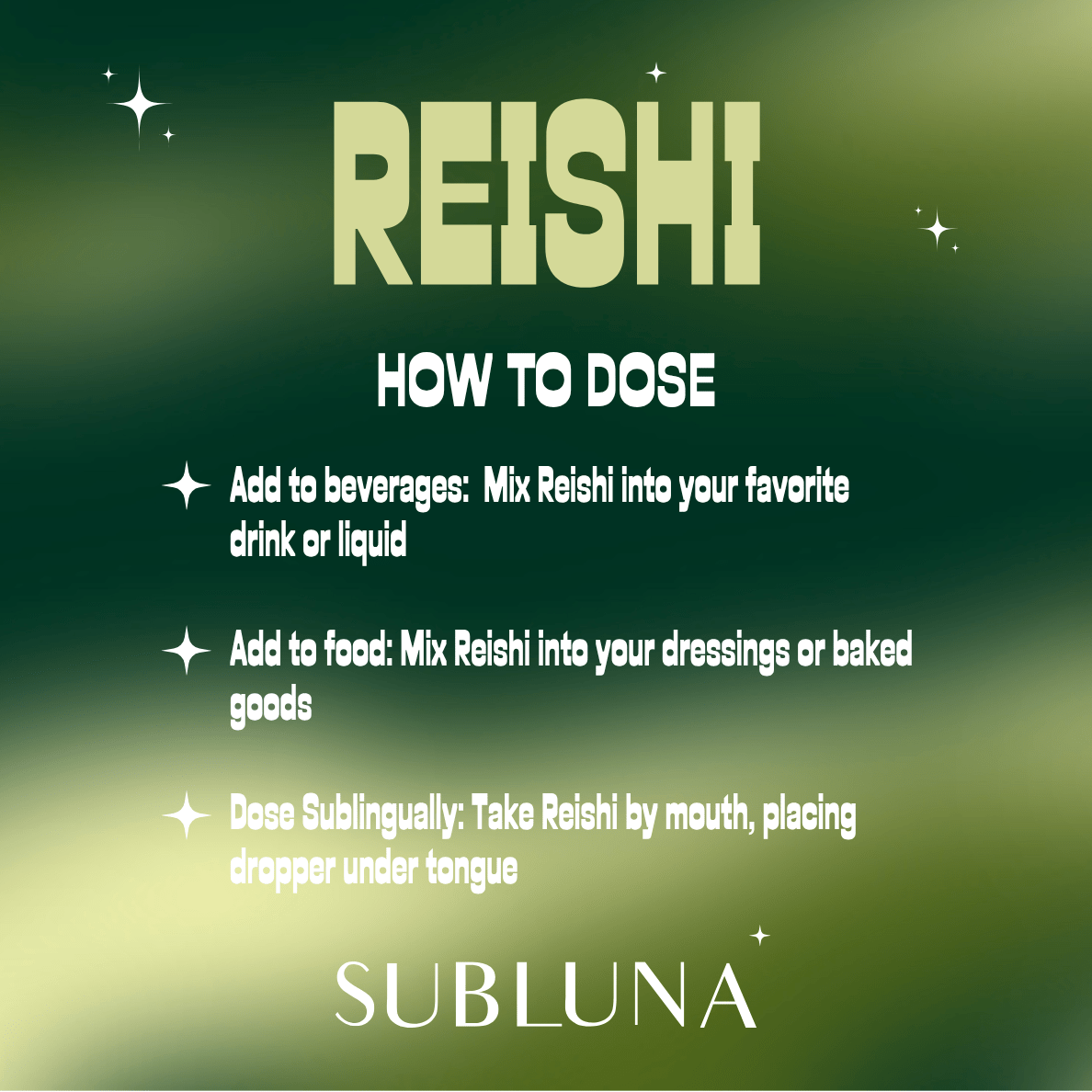 Reishi Mushroom Triple Extract® plus Nano Technology - SubLuna