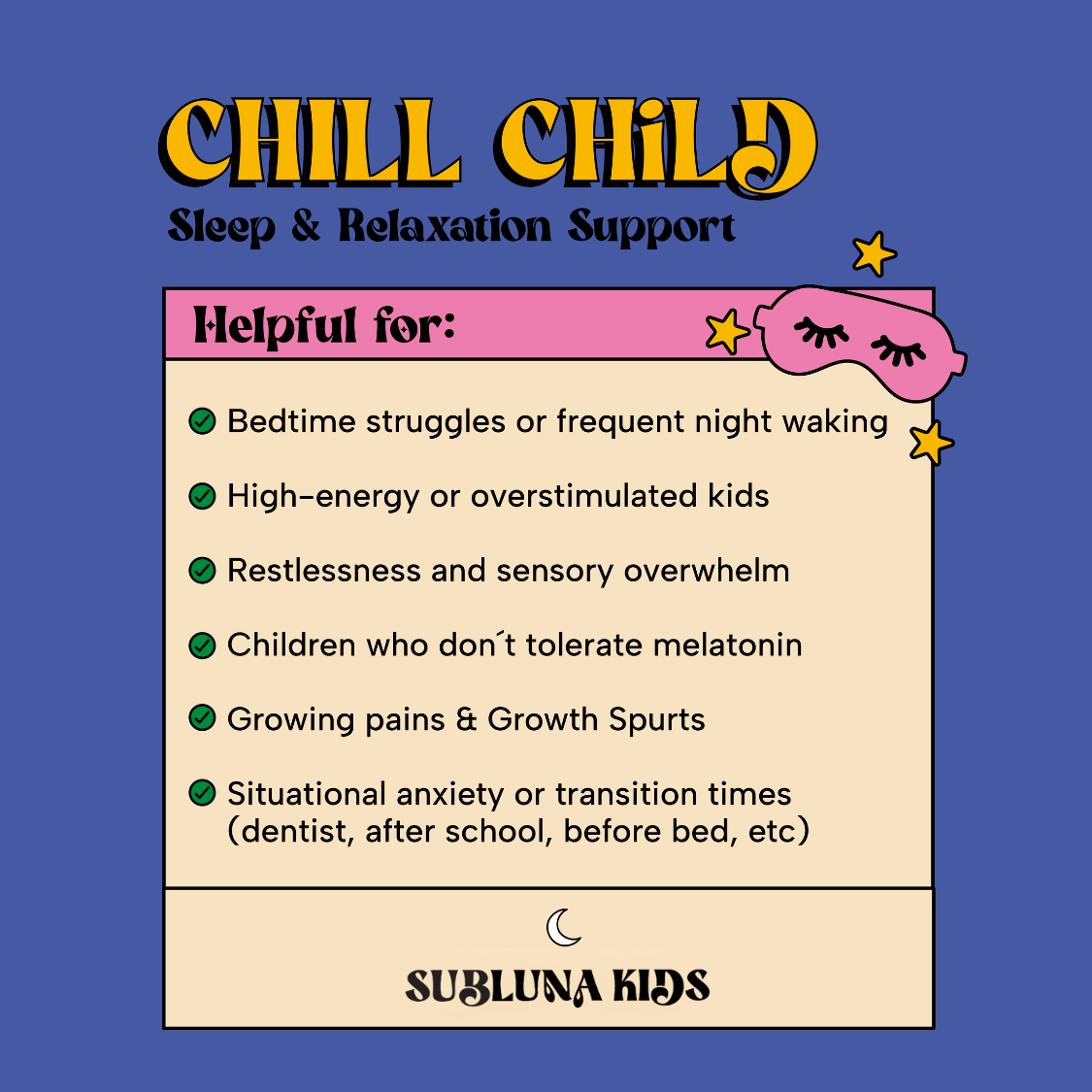 Chill Child: Calm & Sleep Gummy - SubLuna