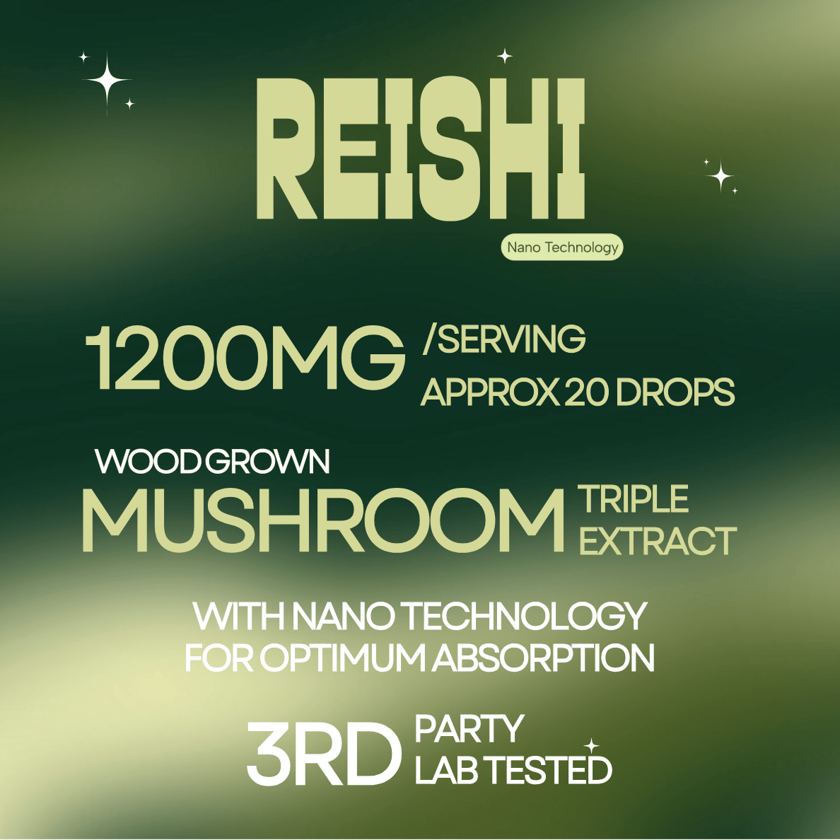 Reishi Mushroom Triple Extract® plus Nano Technology - SubLuna