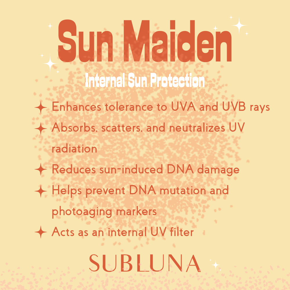 Sun Maiden Tea Powder: Skin Resilience Blend for Sun Protection & Skin Renewal - SubLuna