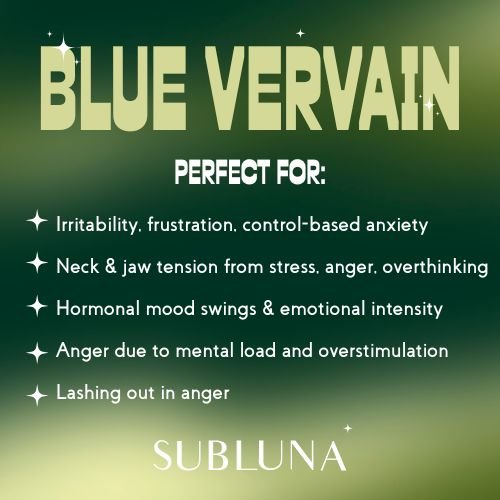 Blue Vervain Tincture: Mental & Physical Tension Support - SubLuna