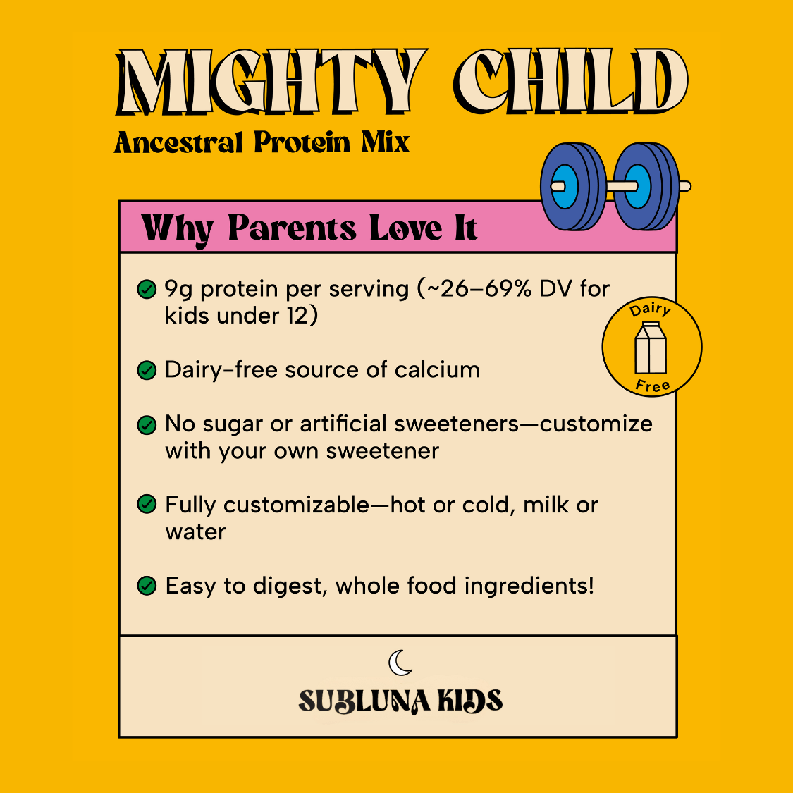 Mighty Child: Ancestral Protein Chocolate Mix - SubLuna