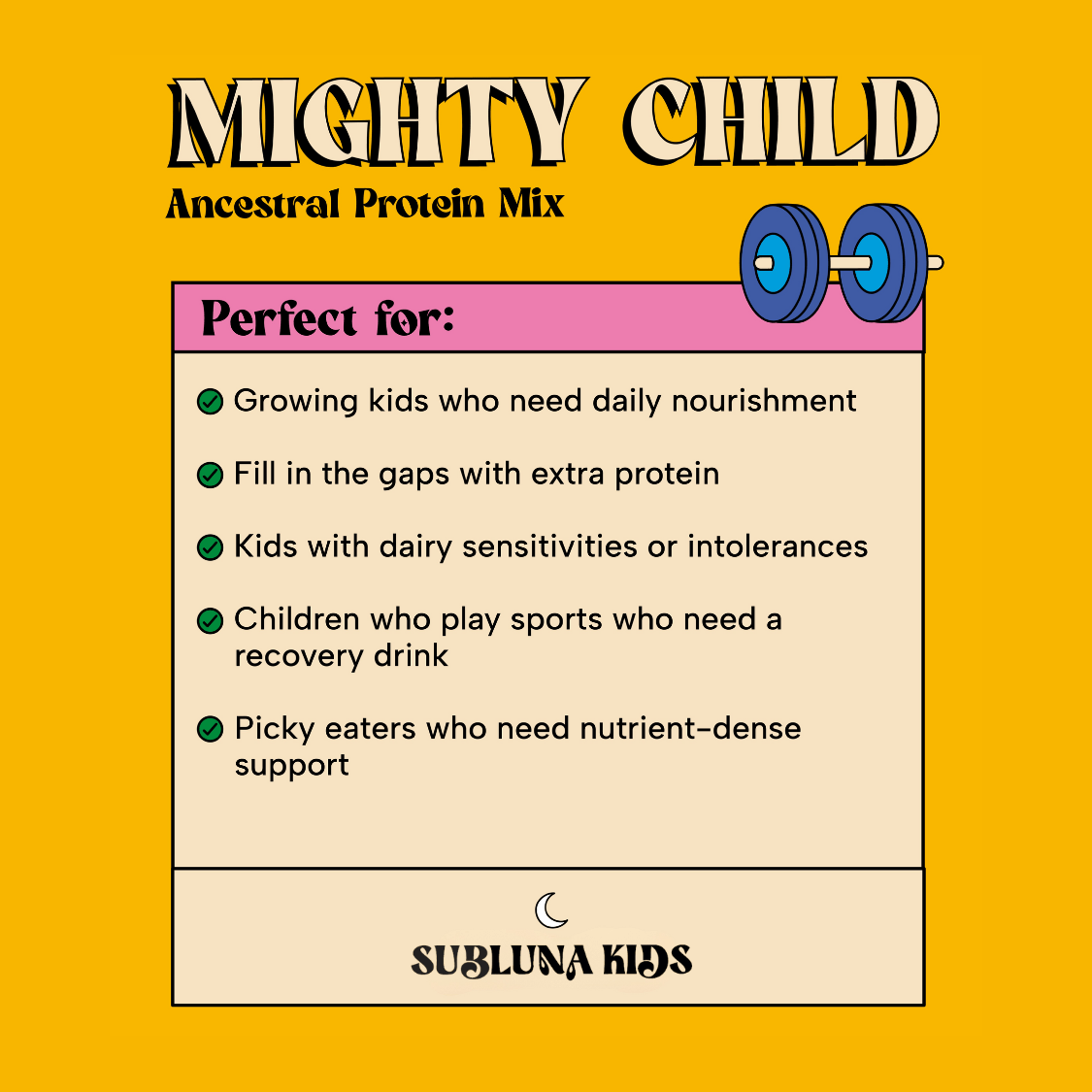 Mighty Child: Ancestral Protein Chocolate Mix - SubLuna