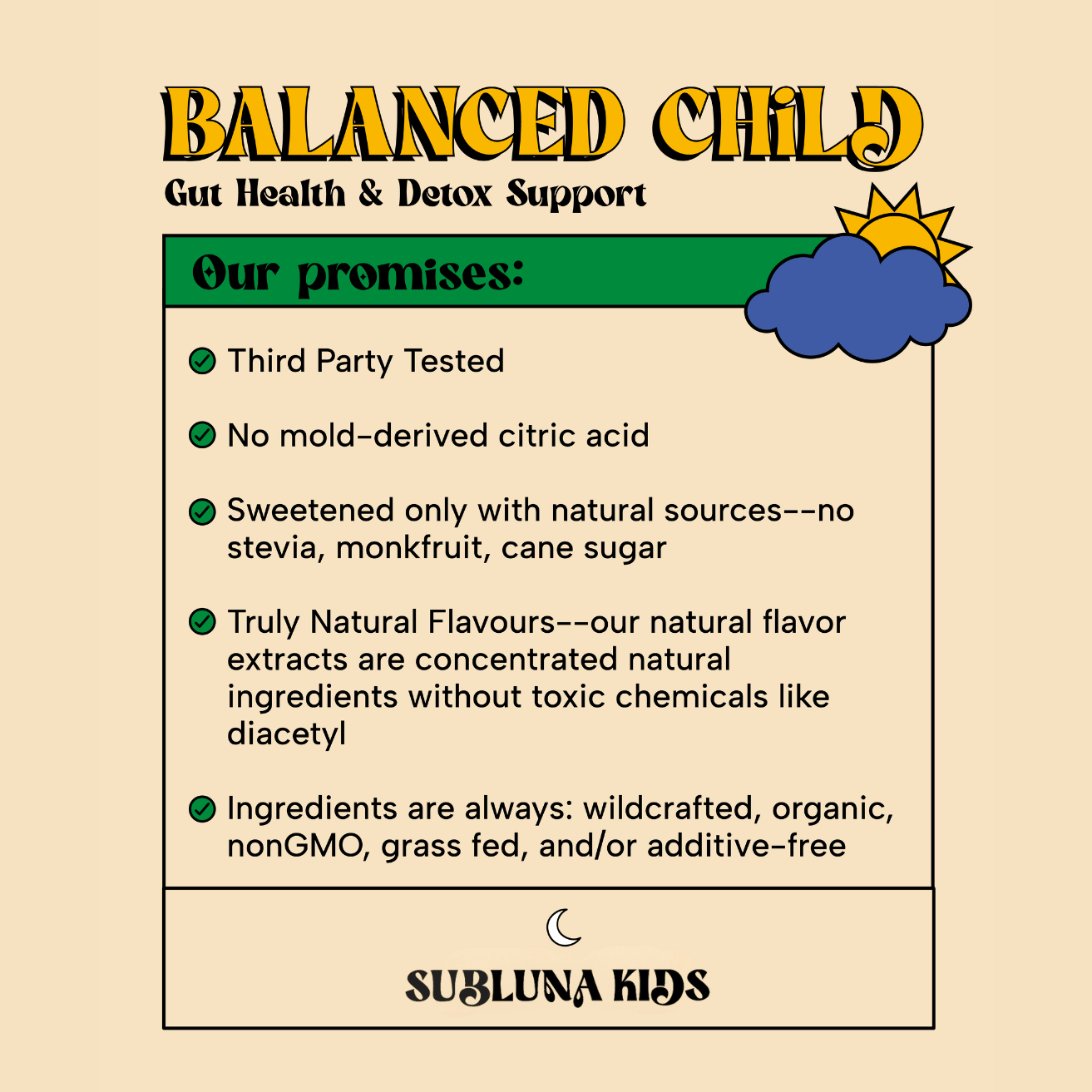 Balanced Child: Detox & Gut Gummy - SubLuna