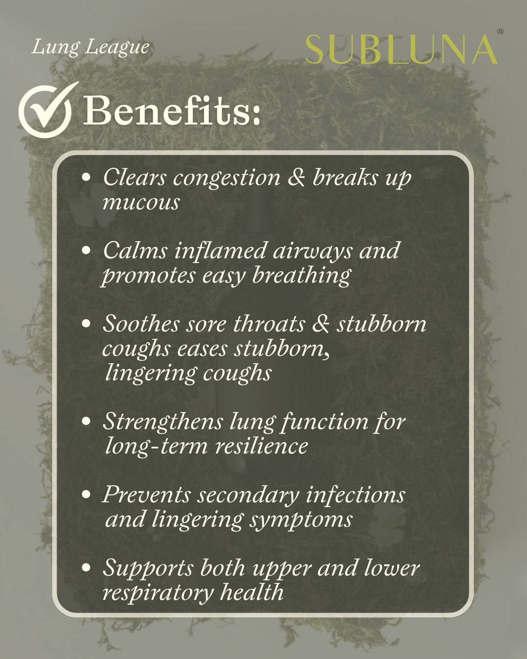 Lung League: Respiratory Illness Support - SubLuna