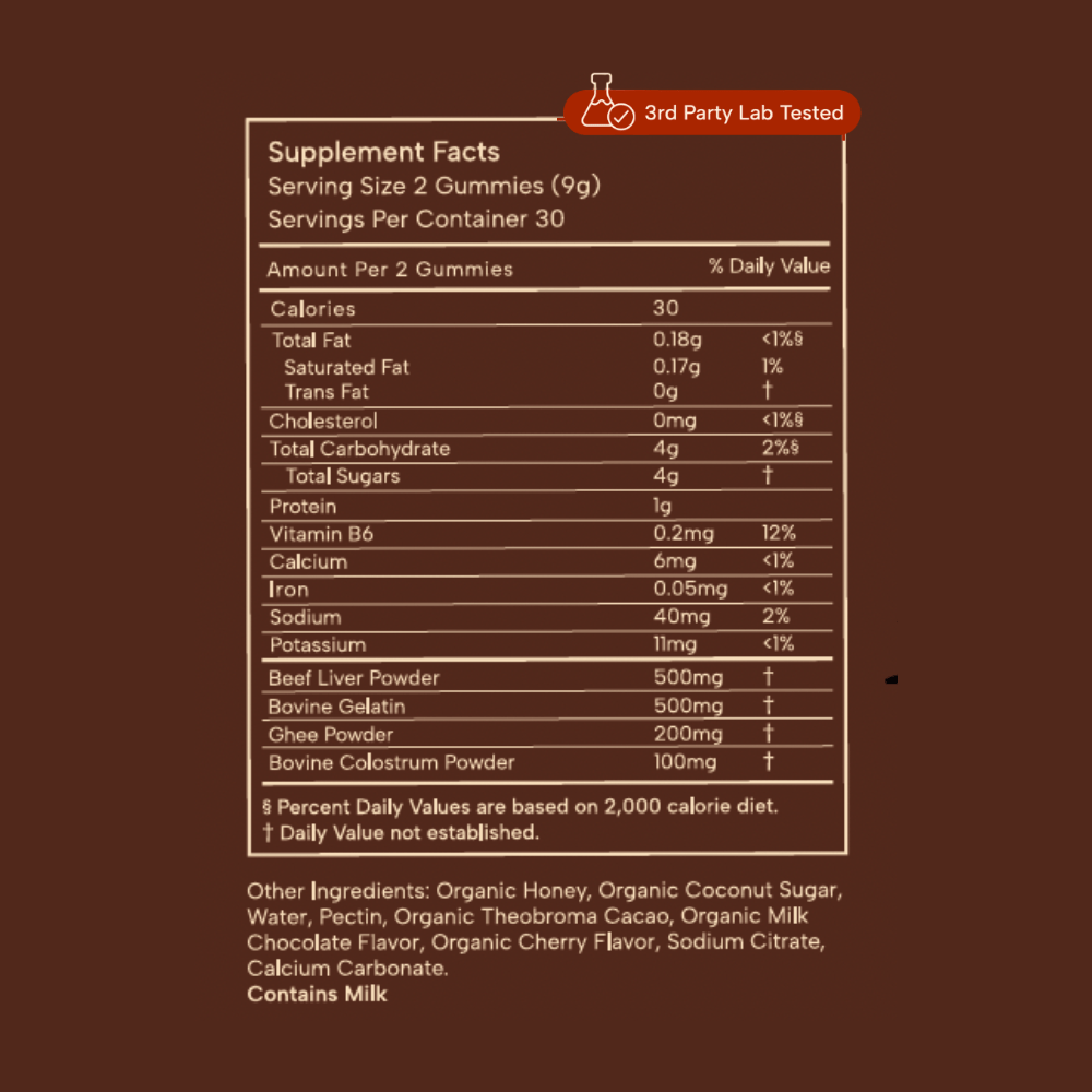 Nourished Child: Ancestral Vitamin Gummy - Cherry Chocolate - SubLuna
