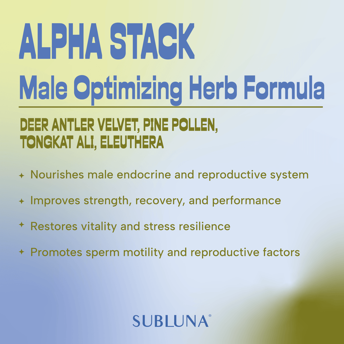 Alpha Stack: 3-in-1 Male Performance Gummy – SubLuna