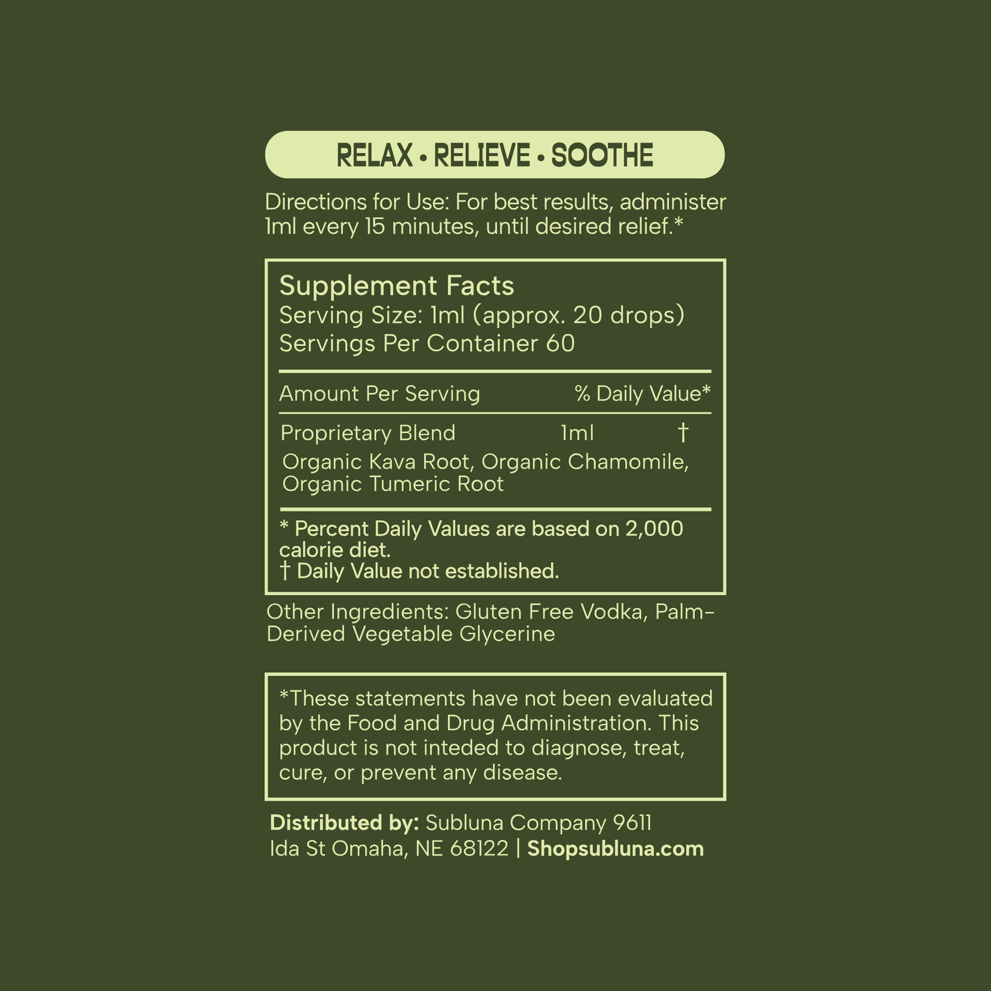 Rooted Relief: Pain + Relaxation Tonic - SubLuna