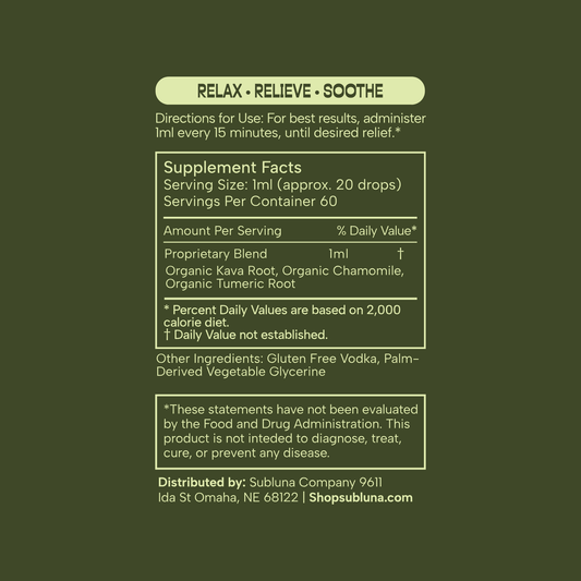 Rooted Relief: Pain + Relaxation Tonic - SubLuna