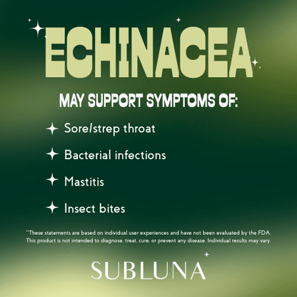 Echinacea Root Tincture: Immune & Anti - Infective Support - SubLuna