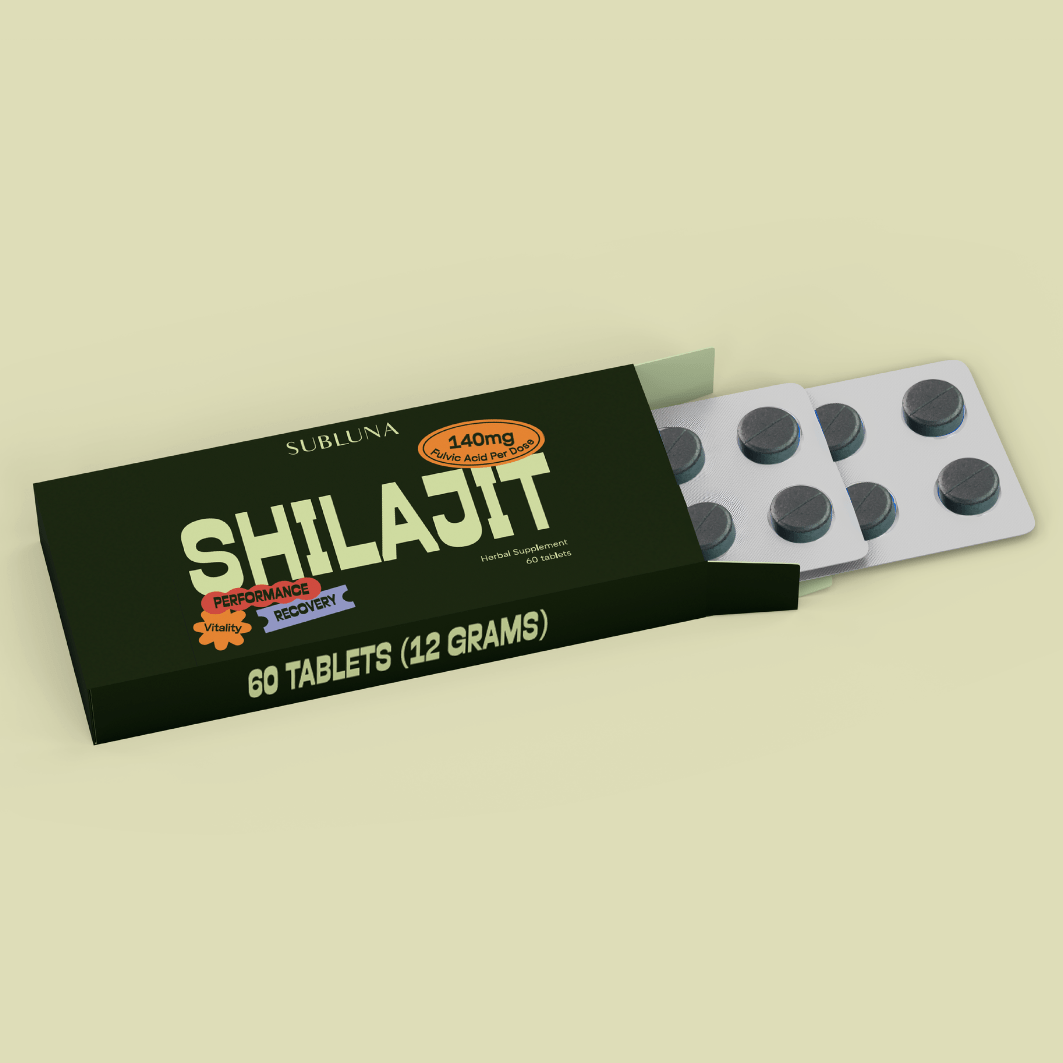 Pure Shilajit Resin Tablets 60ct - SubLuna