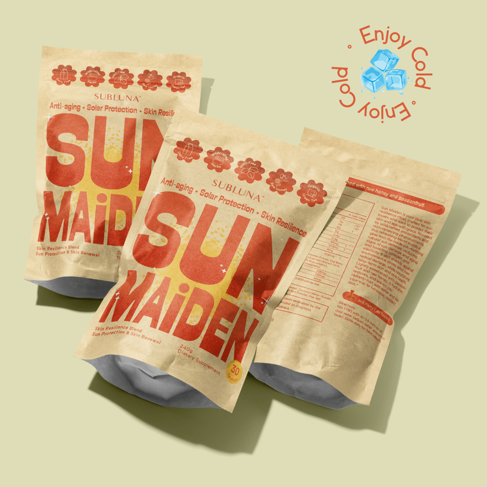 Sun Maiden Tea Powder: Skin Resilience Blend for Sun Protection & Skin Renewal - SubLuna